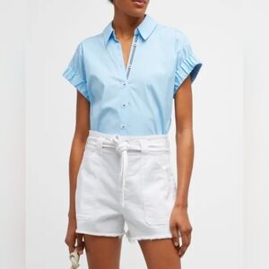 Veronica Beard blue button down blouse size 0